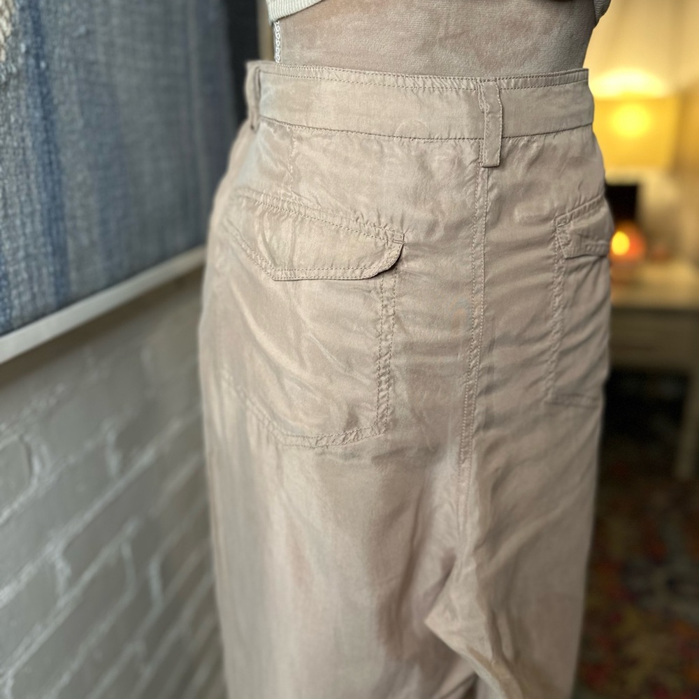 NWT Anthropologie Marrakech Nude Lightweight Tie Front Pants - Picture 11 of 16